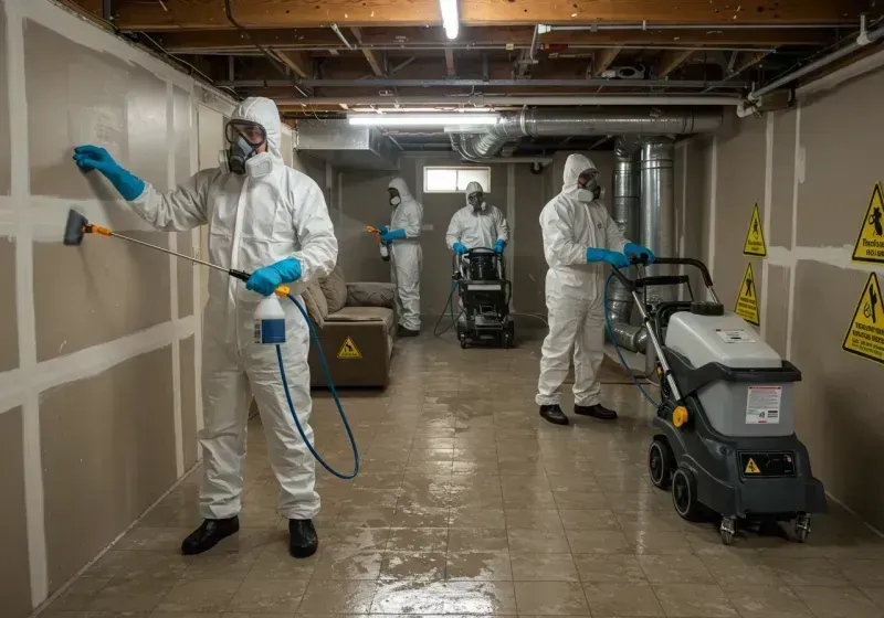 Basement Moisture Removal and Structural Drying process in Koontz Lake, IN